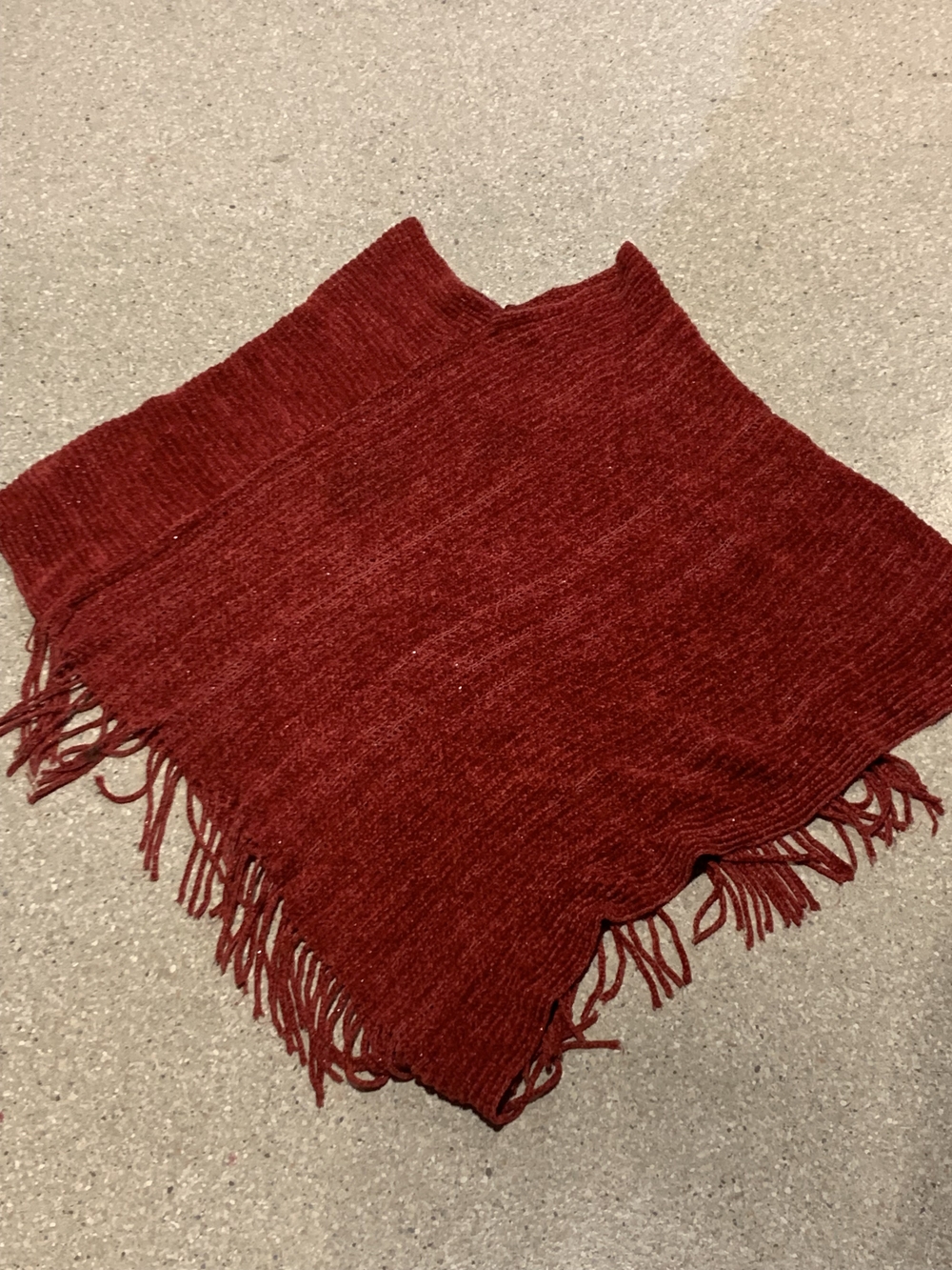 #684 "Avanue9" Sparkly Red Pancho